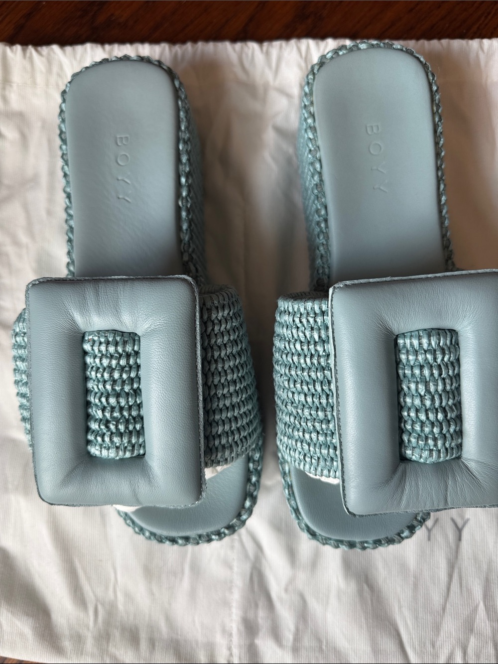 BOYY Raffia Platform Sandals - Picture 2 of 6
